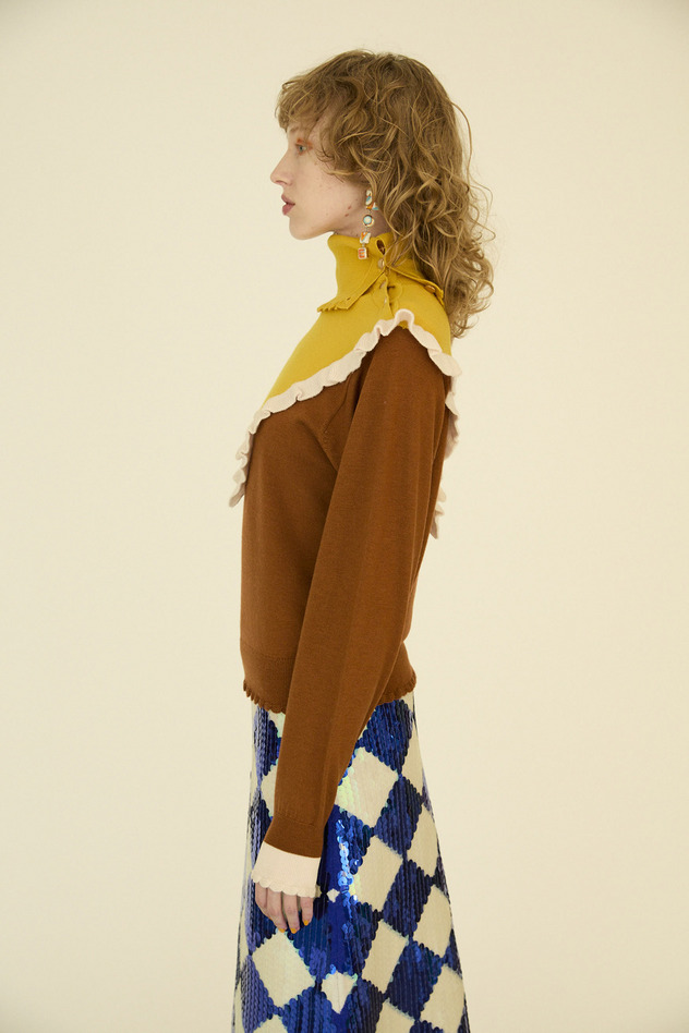 COLORFUL RIB KNIT 詳細画像 yellow/brown 15