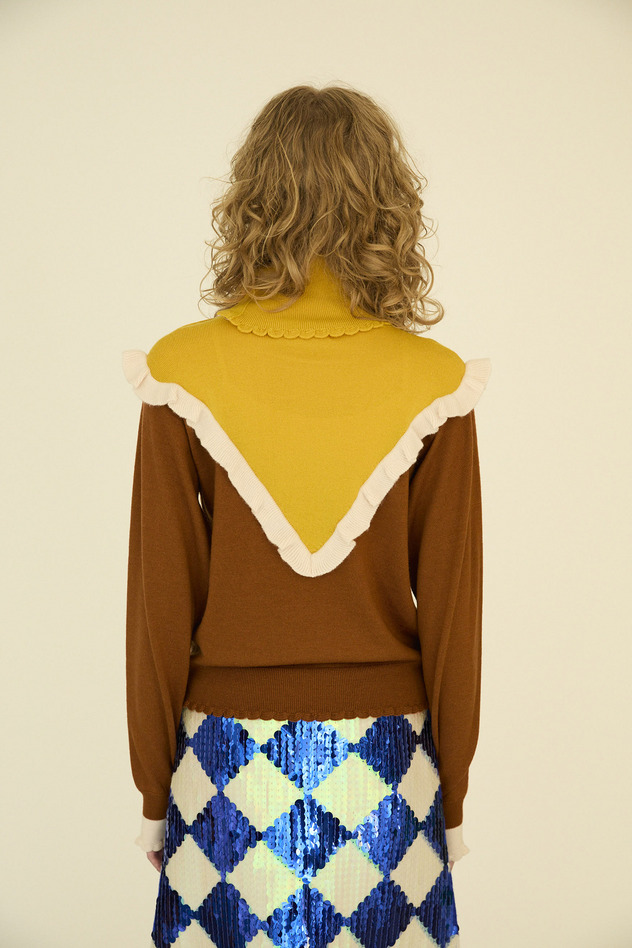 COLORFUL RIB KNIT 詳細画像 yellow/brown 16