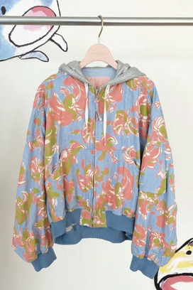 ANIMAL FLOWER DENIM BLOUSON 詳細画像