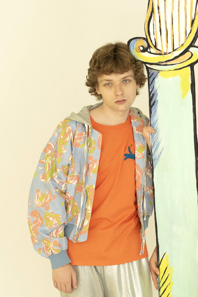 ANIMAL FLOWER DENIM BLOUSON 詳細画像 blue 1