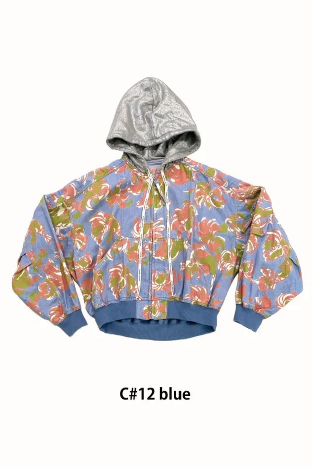 ANIMAL FLOWER DENIM BLOUSON 詳細画像 blue 1