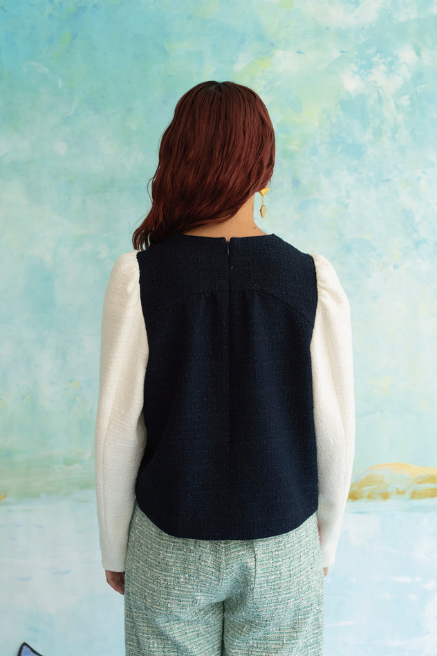 FANCY TWEED BLOUSE 詳細画像 pink 3