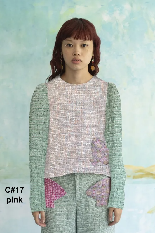 FANCY TWEED BLOUSE 詳細画像 pink 1