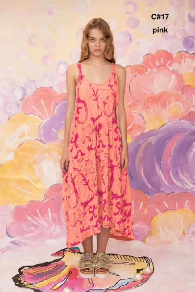 SEA PARADISE PRINT DRESS 詳細画像 pink 1