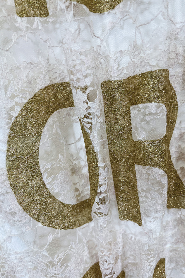 BIG LOGO LACE PRINT DRESS 詳細画像 beige 2