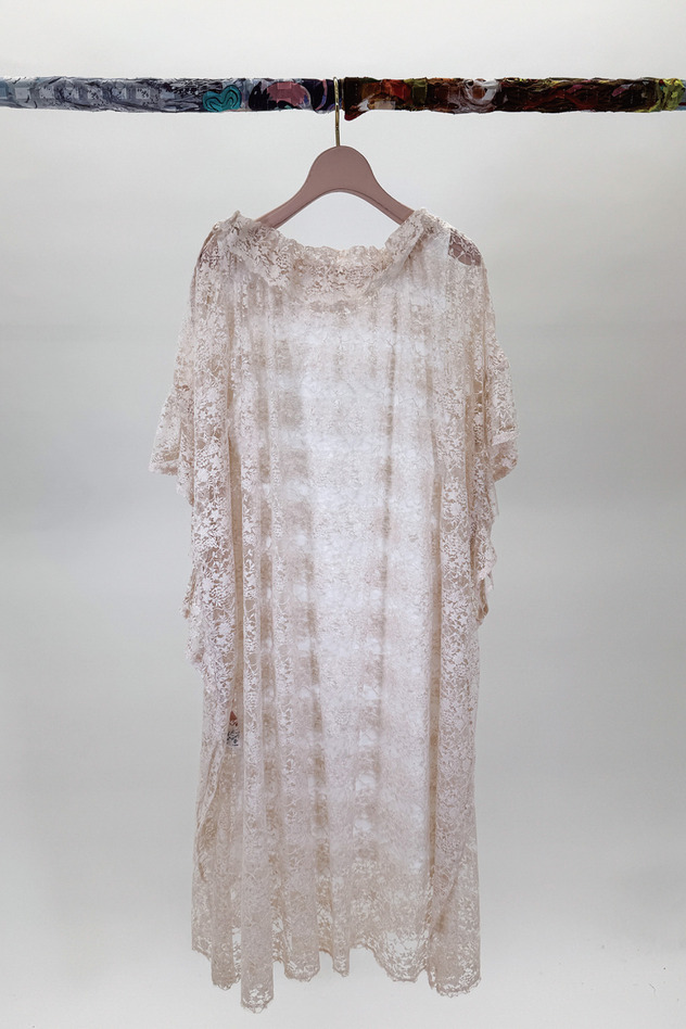 BIG LOGO LACE PRINT DRESS 詳細画像 beige 3