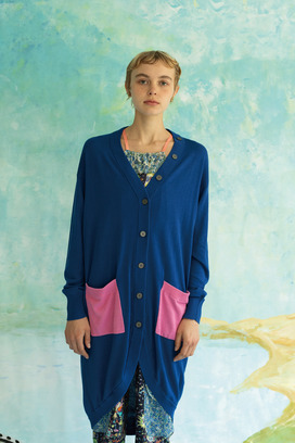 SILK COTTON KNIT LONG CARDIGAN 詳細画像