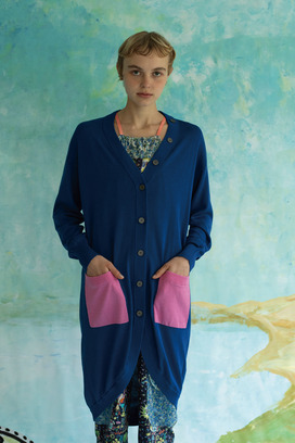 SILK COTTON KNIT LONG CARDIGAN 詳細画像