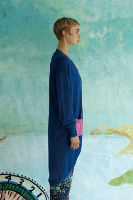 SILK COTTON KNIT LONG CARDIGAN 詳細画像