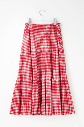 cr&ecirc;perie GINGHAM CHECK LONG SKIRT 詳細画像