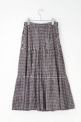 cr?perie GINGHAM CHECK LONG SKIRT 詳細画像