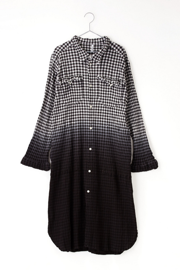 cr&ecirc;perie GRADATION GINGHAM CHECK DRESS 詳細画像 red gradation 2