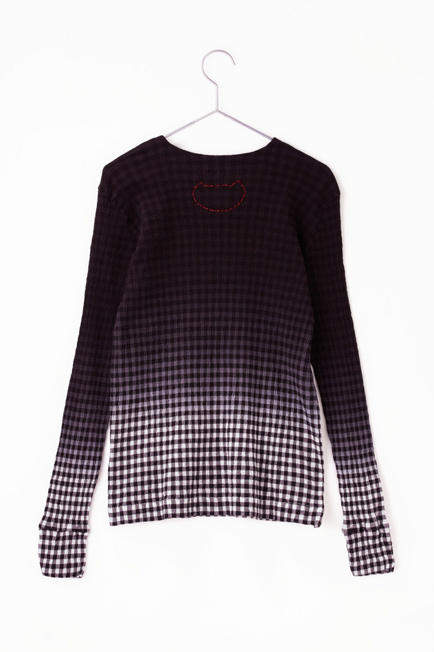 cr?perie GRADATION GINGHAM CHECK TOPS 詳細画像 black gradation 2