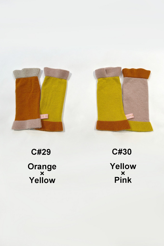 CASHMERE GLOVES 詳細画像 yellow×pink 7