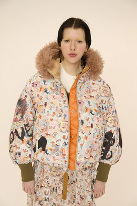 MANY FUNNY CATS DOWN JACKET 詳細画像