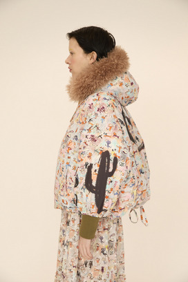 MANY FUNNY CATS DOWN JACKET 詳細画像