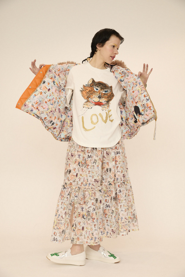 MANY FUNNY CATS DOWN JACKET 詳細画像 purple 22