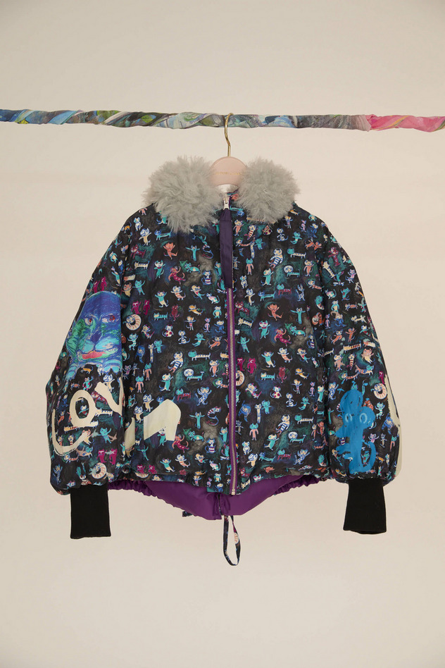 MANY FUNNY CATS DOWN JACKET 詳細画像 purple 25