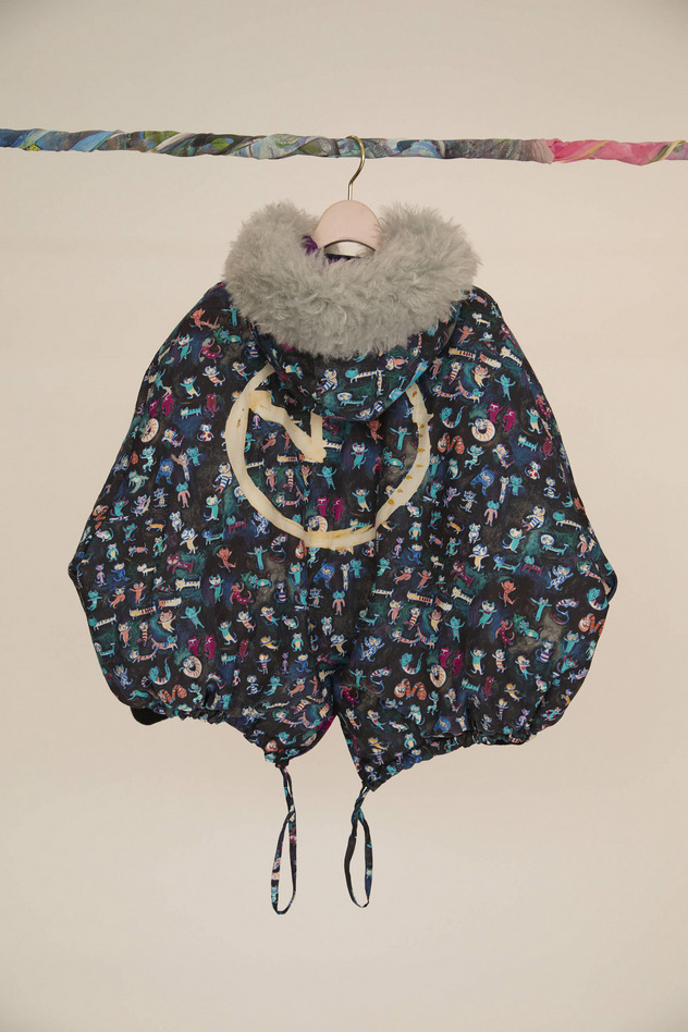 MANY FUNNY CATS DOWN JACKET 詳細画像 purple 26