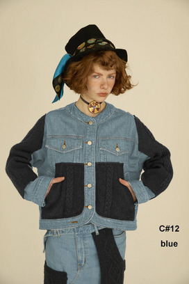 KNIT DOCKING DENIM JACKET 詳細画像
