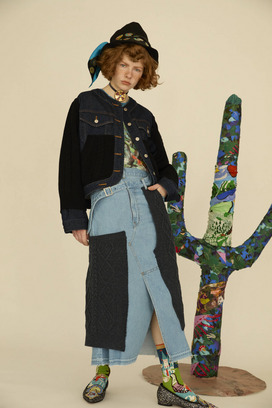 KNIT DOCKING DENIM JACKET 詳細画像