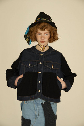 KNIT DOCKING DENIM JACKET 詳細画像