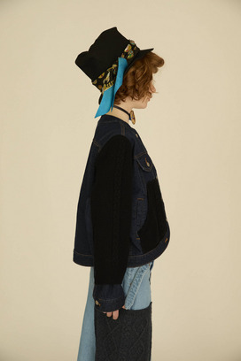 KNIT DOCKING DENIM JACKET 詳細画像