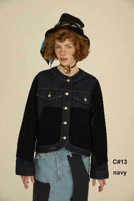 KNIT DOCKING DENIM JACKET 詳細画像