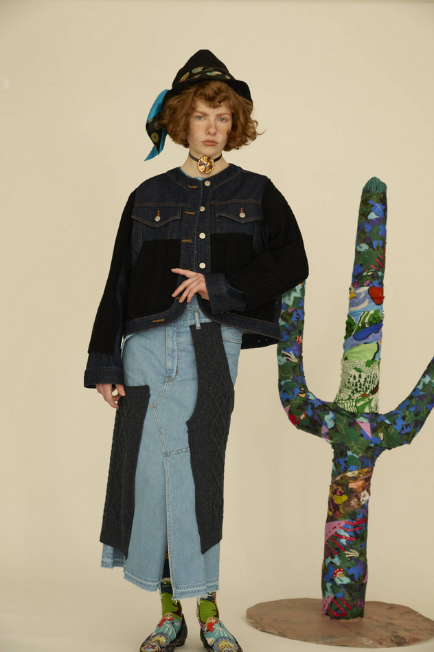 KNIT DOCKING DENIM JACKET 詳細画像 navy 14