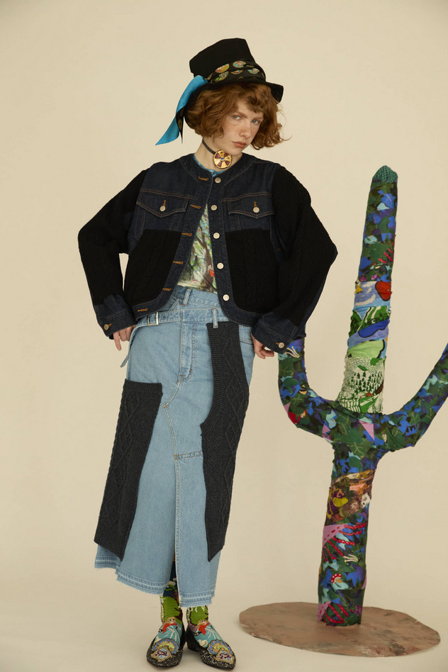 KNIT DOCKING DENIM JACKET 詳細画像 navy 15