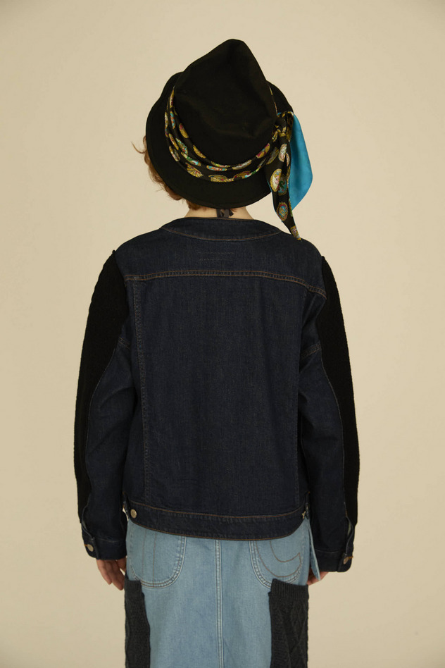 KNIT DOCKING DENIM JACKET 詳細画像 navy 7