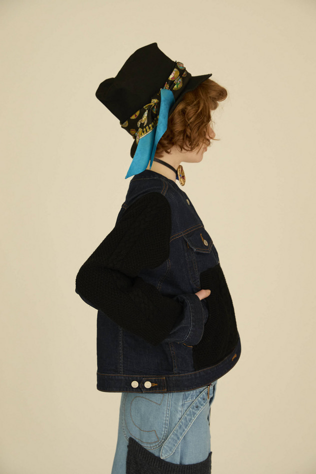 KNIT DOCKING DENIM JACKET 詳細画像 navy 9