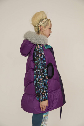 MANY FUNNY CATS DOWN LONG VEST 詳細画像