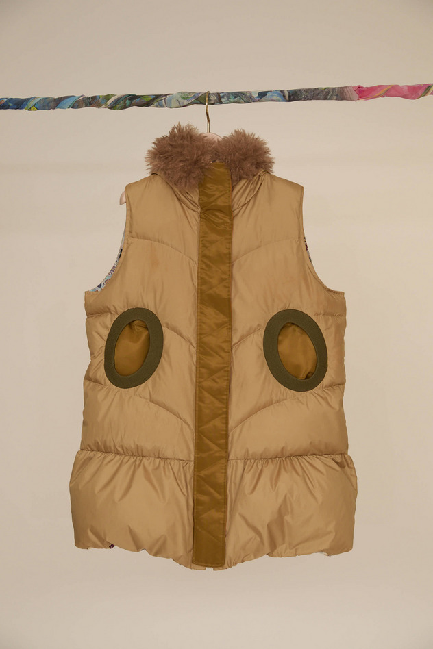 MANY FUNNY CATS DOWN LONG VEST 詳細画像 purple 31