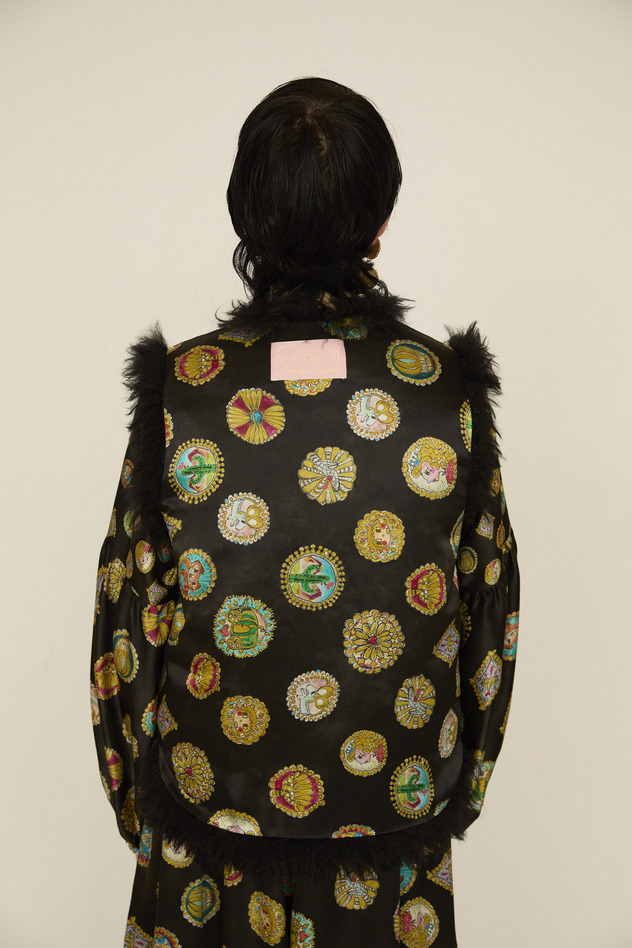 FUWA FUWA FUR VEST 詳細画像 black multi 7