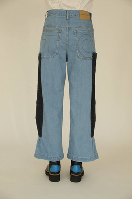 KNIT DOCKING DENIM PANTS 詳細画像