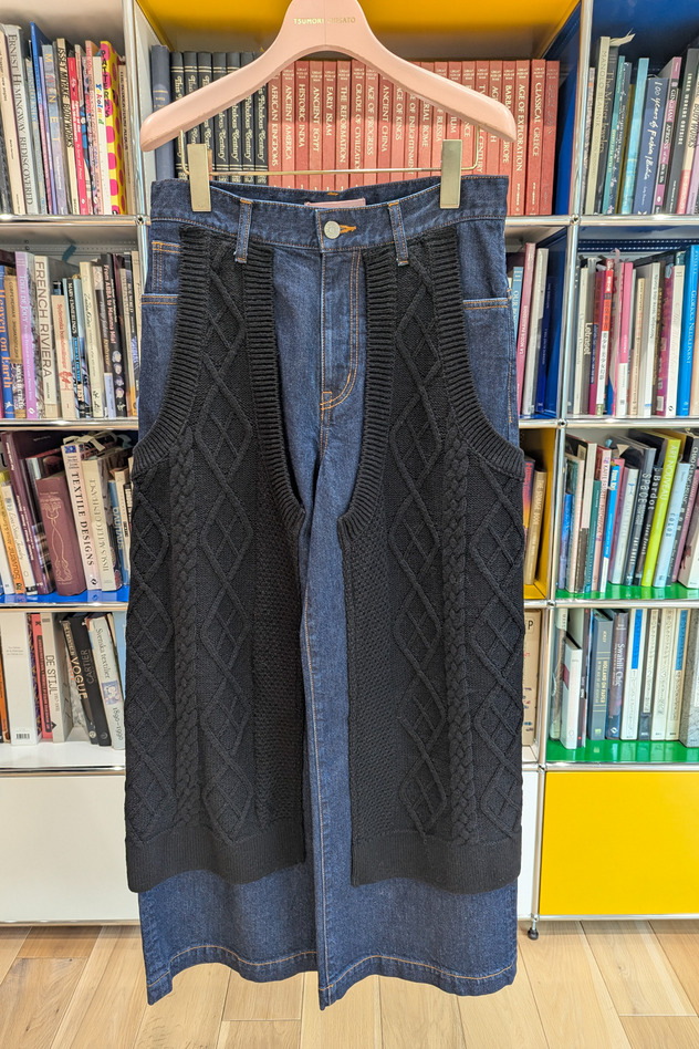 KNIT DOCKING DENIM PANTS 詳細画像 navy 10