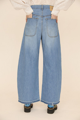 FRINGE PRINT DENIM PANTS 詳細画像