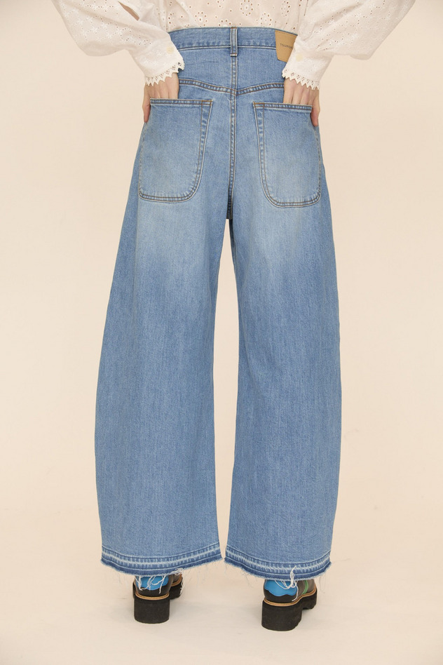 FRINGE PRINT DENIM PANTS 詳細画像 blue 5