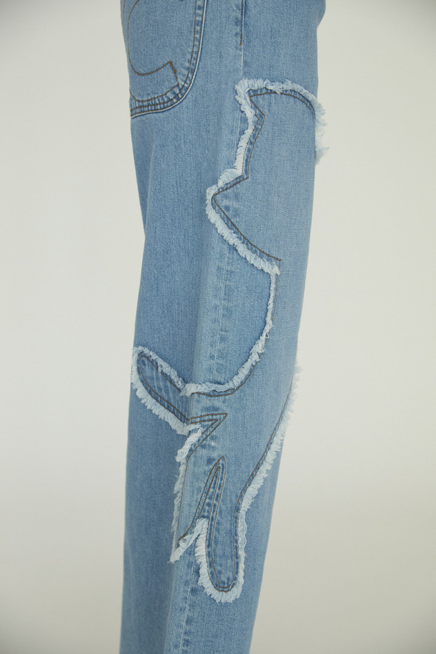 Cat Denim Pants 詳細画像 blue 9