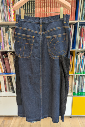 KNIT DOCKING DENIM SKIRT 詳細画像