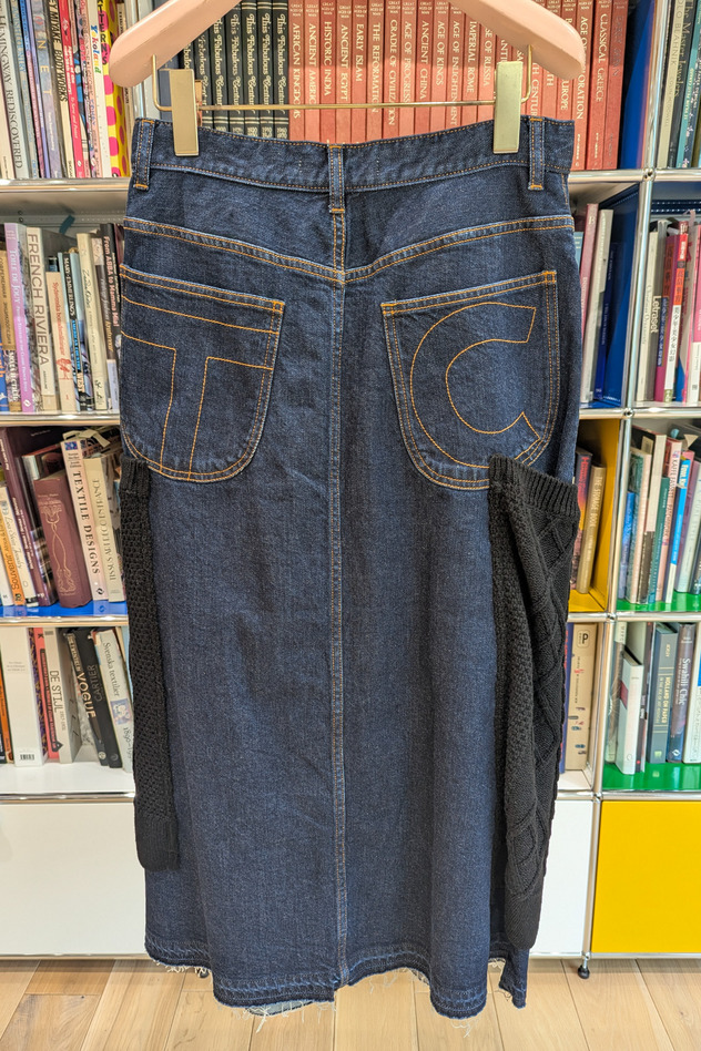 KNIT DOCKING DENIM SKIRT 詳細画像 navy 15