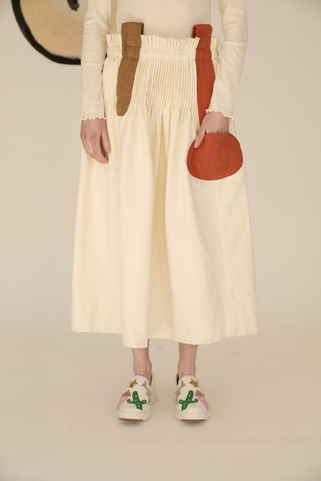 BIG CARSEY BRUSHED SKIRT 詳細画像 off white 3