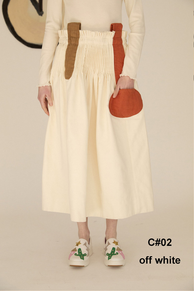 BIG CARSEY BRUSHED SKIRT 詳細画像 off white 1