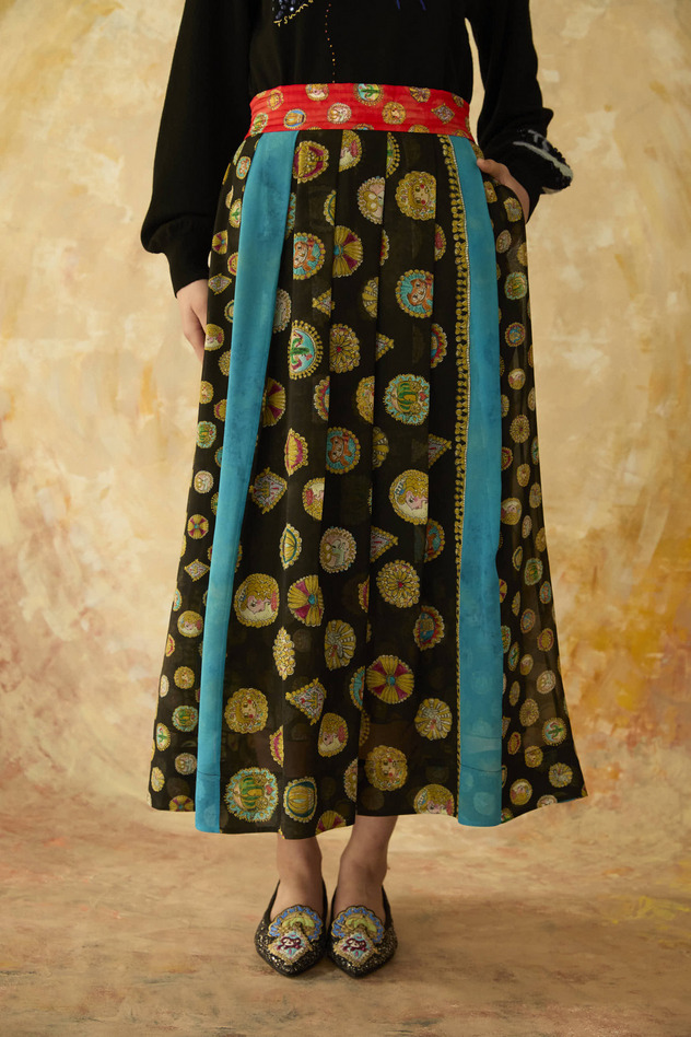 CONCHO PRINT SKIRT 詳細画像 red 9