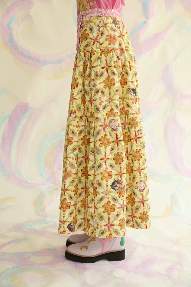 PEEK A BOO CORDUROY SKIRT 詳細画像 yellow 4