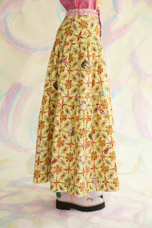 PEEK A BOO CORDUROY SKIRT 詳細画像 yellow 6