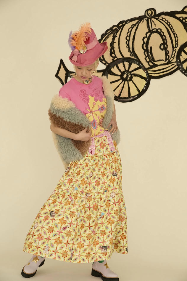 PEEK A BOO CORDUROY SKIRT 詳細画像 yellow 7