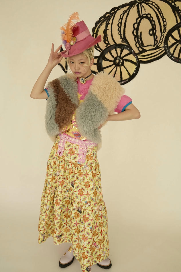 PEEK A BOO CORDUROY SKIRT 詳細画像 yellow 8