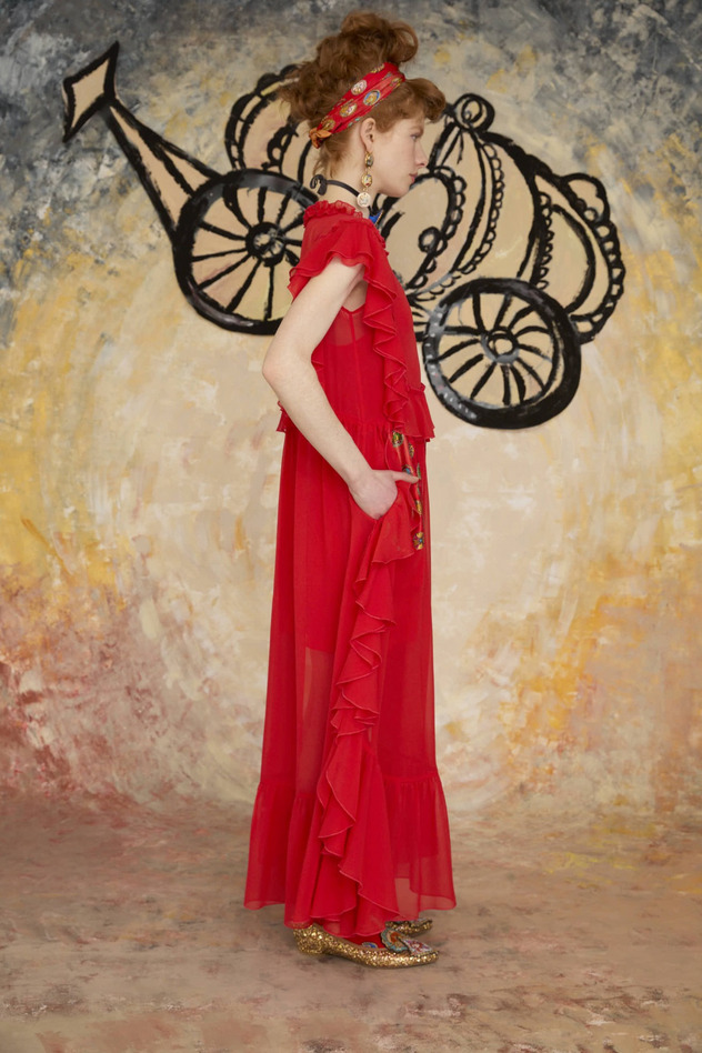 DOCKING SILK DRESS 詳細画像 red 12